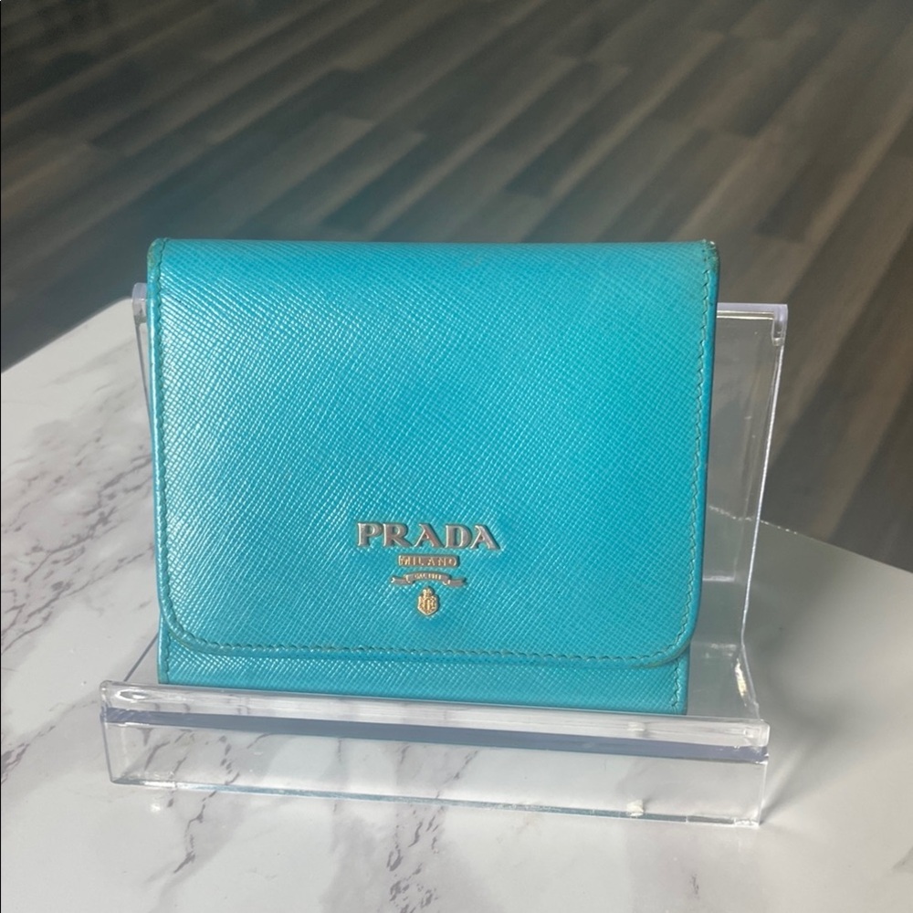 Prada Petite Wallet Tiffany Blue